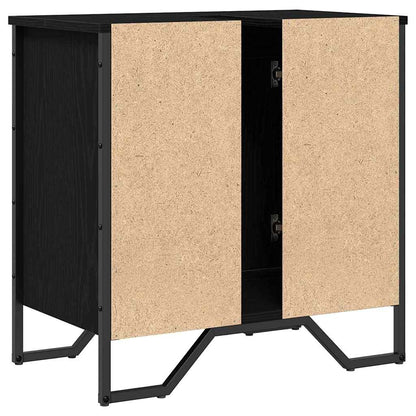 vidaXL Bathroom Sink Cabinet Black Oak 60 x 35 x 60 cm Engineered wood