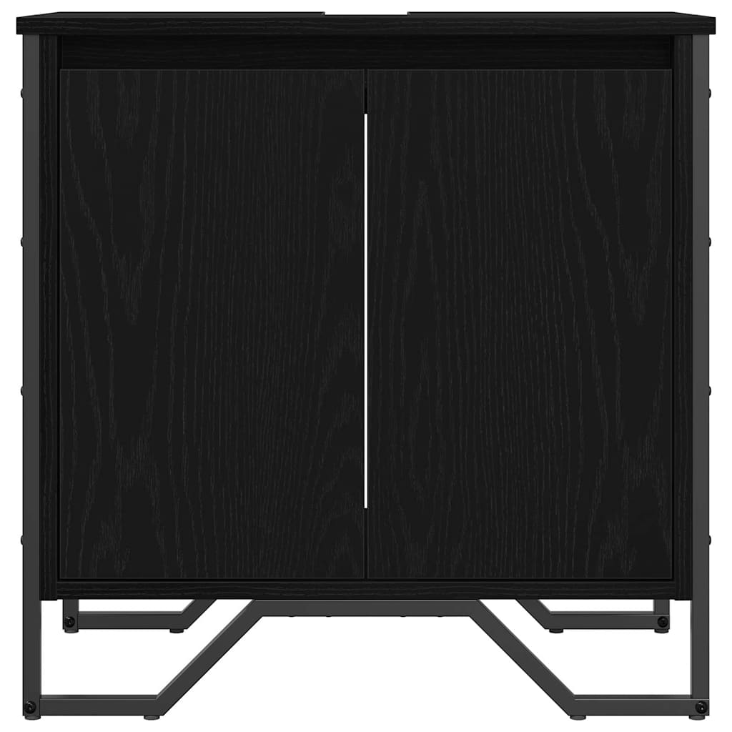 vidaXL Bathroom Sink Cabinet Black Oak 60 x 35 x 60 cm Engineered wood
