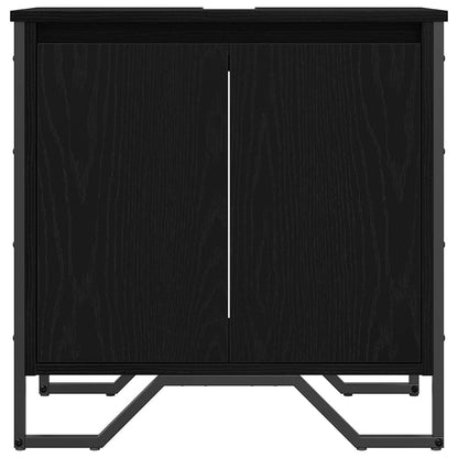 vidaXL Bathroom Sink Cabinet Black Oak 60 x 35 x 60 cm Engineered wood