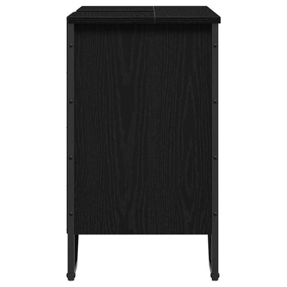 vidaXL Bathroom Sink Cabinet Black Oak 60 x 35 x 60 cm Engineered wood