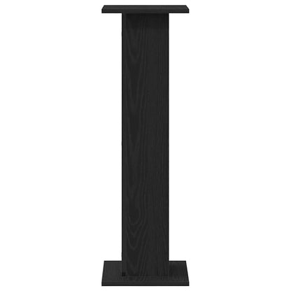 vidaXL Plant Stand 2 pcs Black Oak 30 x 30 x 95 cm Engineered wood
