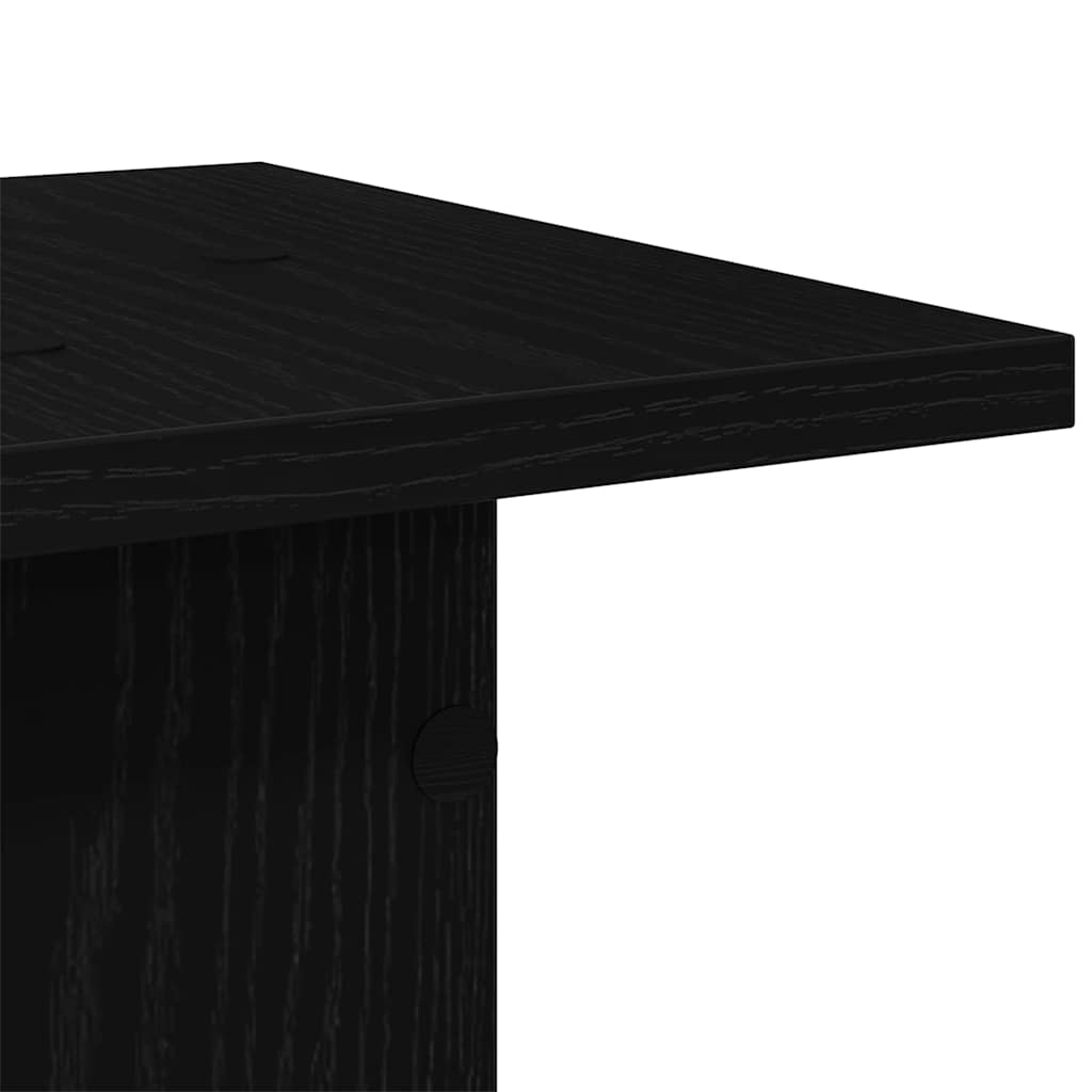 vidaXL Plant Stand 2 pcs Black Oak 30 x 30 x 40 cm Engineered wood