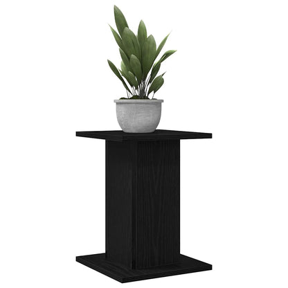 vidaXL Plant Stand 2 pcs Black Oak 30 x 30 x 40 cm Engineered wood