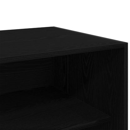 vidaXL Wardrobe with Shelf Black Oak 100 x 50 x 200 cm Engineered Wood