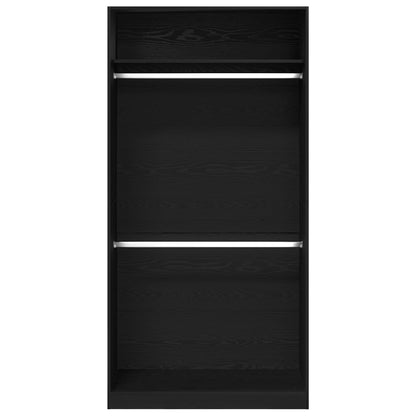 vidaXL Wardrobe Black Oak 100 x 50 x 200 cm Engineered Wood
