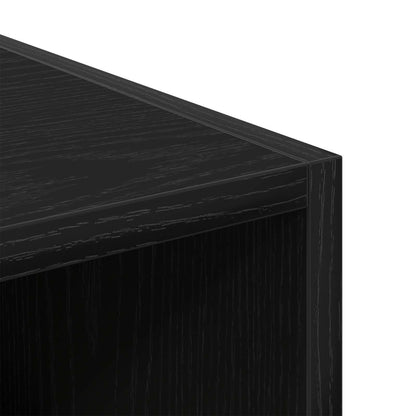 vidaXL Wardrobe with Shelf Black Oak 30 x 50 x 200 cm Engineered Wood