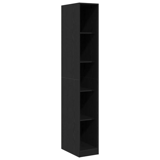 vidaXL Wardrobe Black Oak 30 x 50 x 200 cm Engineered Wood