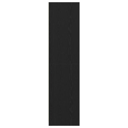 vidaXL Wardrobe with Shelf Black Oak 30 x 50 x 200 cm Engineered Wood