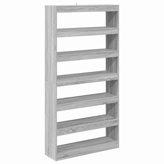 vidaXL Book Cabinet 6-Tier 100 x 30 x 198 cm Engineered Wood