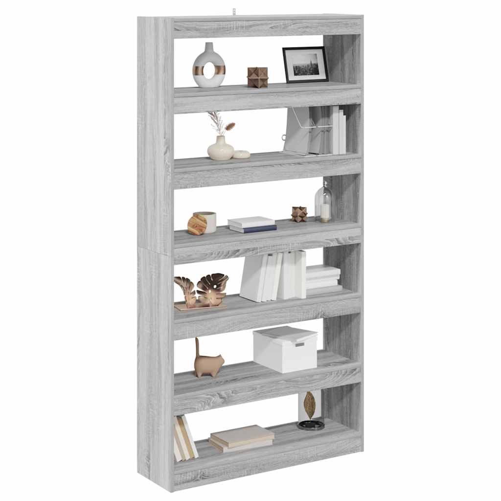 vidaXL Book Cabinet 6-Tier 100 x 30 x 198 cm Engineered Wood