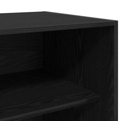 vidaXL Wardrobe with Shelf Black Oak 80 x 50 x 200 cm Engineered Wood