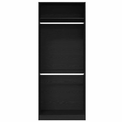 vidaXL Wardrobe Black Oak 80 x 50 x 200 cm Engineered Wood