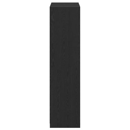 vidaXL Wardrobe Black Oak 80 x 50 x 200 cm Engineered Wood