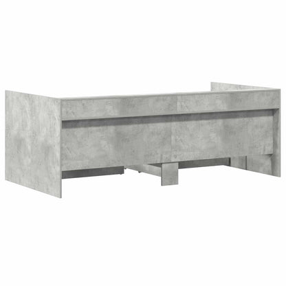 vidaXL Day Bed with Drawer Grey 90 x 200 cm Engineered Wood