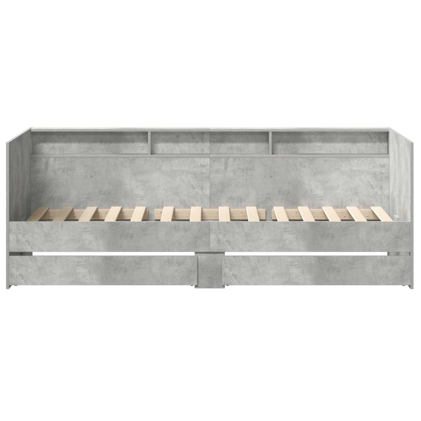 vidaXL Day Bed with Drawer Grey 90 x 200 cm Engineered Wood