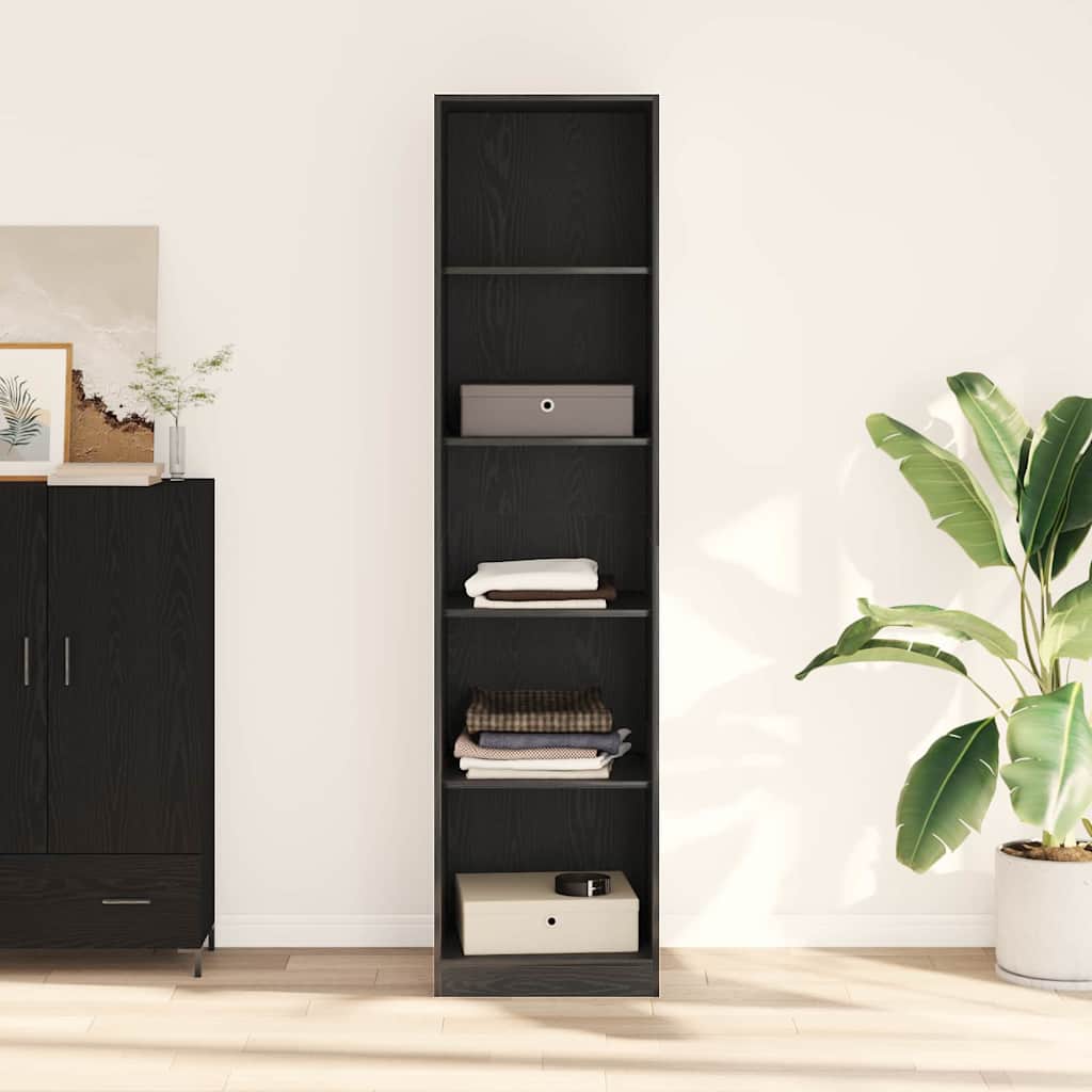 vidaXL Wardrobe Black Oak 50 x 50 x 200 cm Engineered Wood