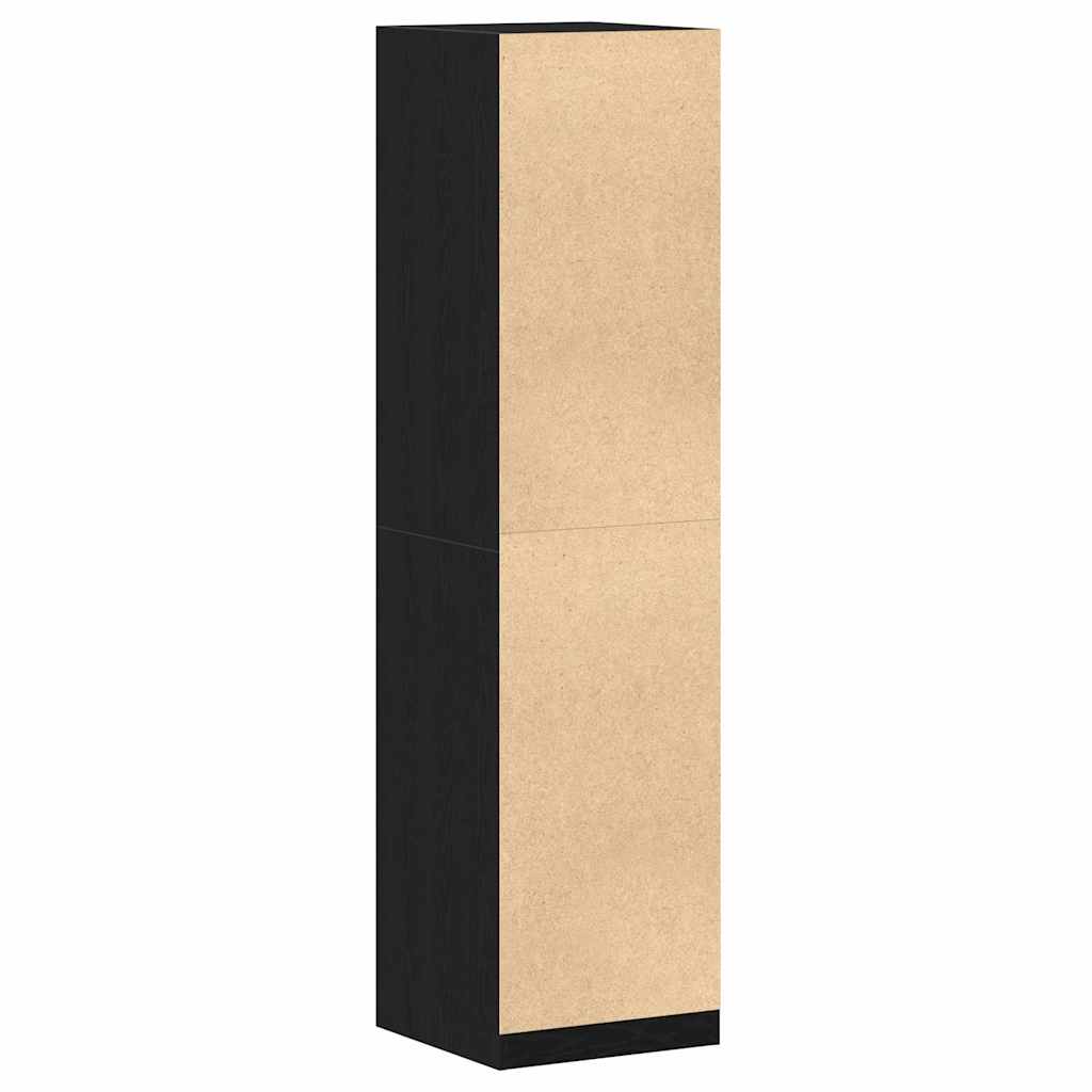 vidaXL Wardrobe Black Oak 50 x 50 x 200 cm Engineered Wood