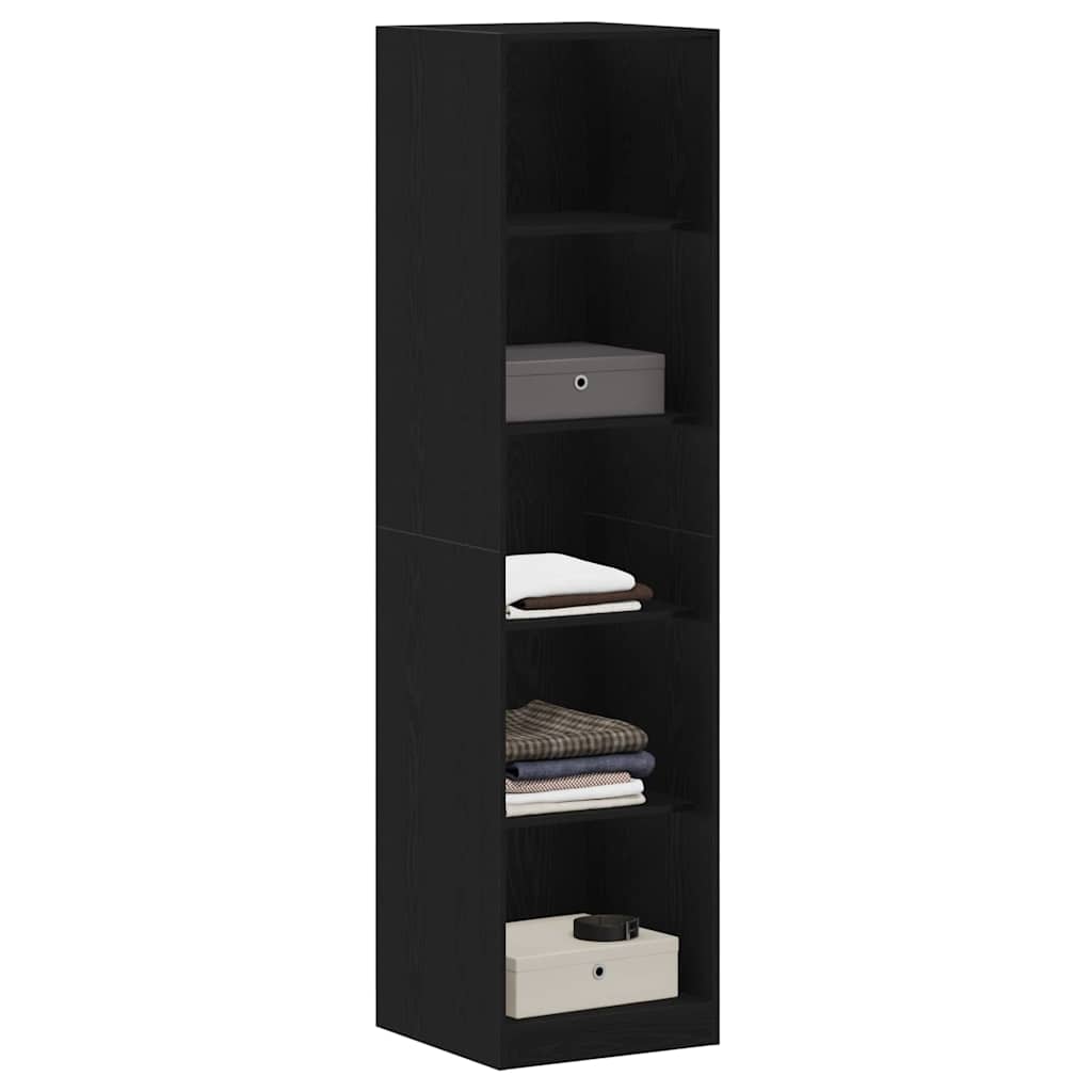 vidaXL Wardrobe Black Oak 50 x 50 x 200 cm Engineered Wood