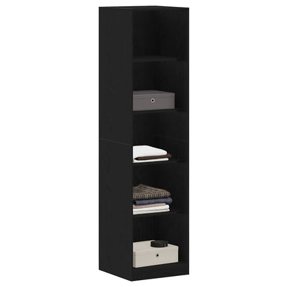 vidaXL Wardrobe Black Oak 50 x 50 x 200 cm Engineered Wood
