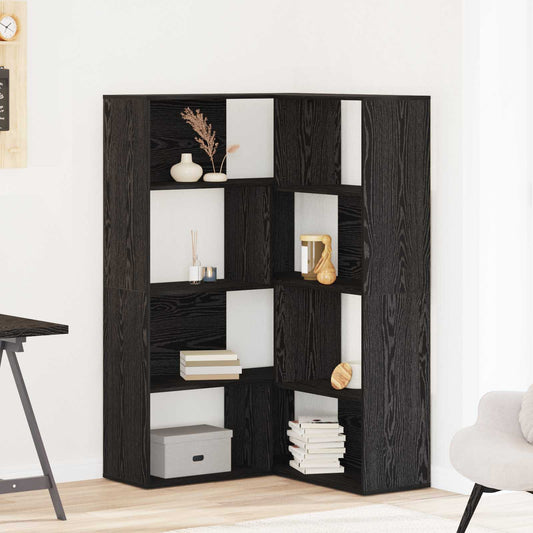 vidaXL Wardrobe 6-Tier 85 x 85 x 140 cm Engineered Wood Black Oak