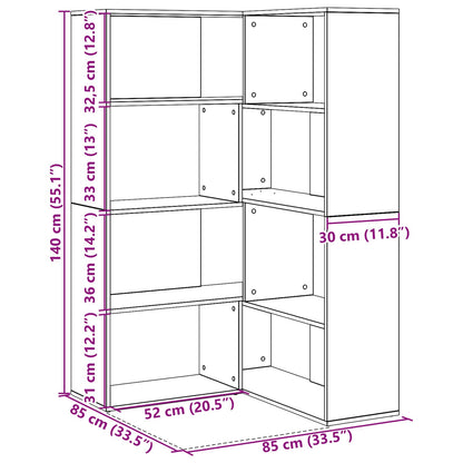 vidaXL Wardrobe 2 pcs Black Oak 85 x 85 x 140 cm Engineered Wood