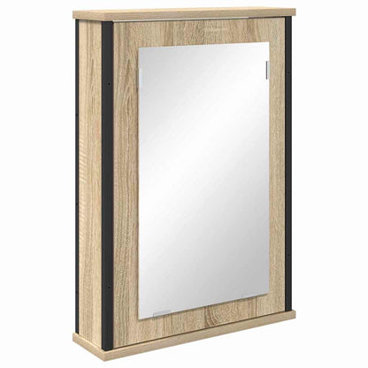 vidaXL Bathroom Furniture Set with Shelf 2 pcs Brown Engineered wood