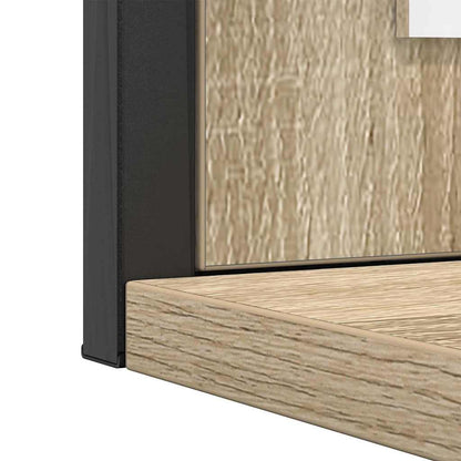 vidaXL Bathroom Furniture Set with Shelf 3 pcs Brown Engineered wood