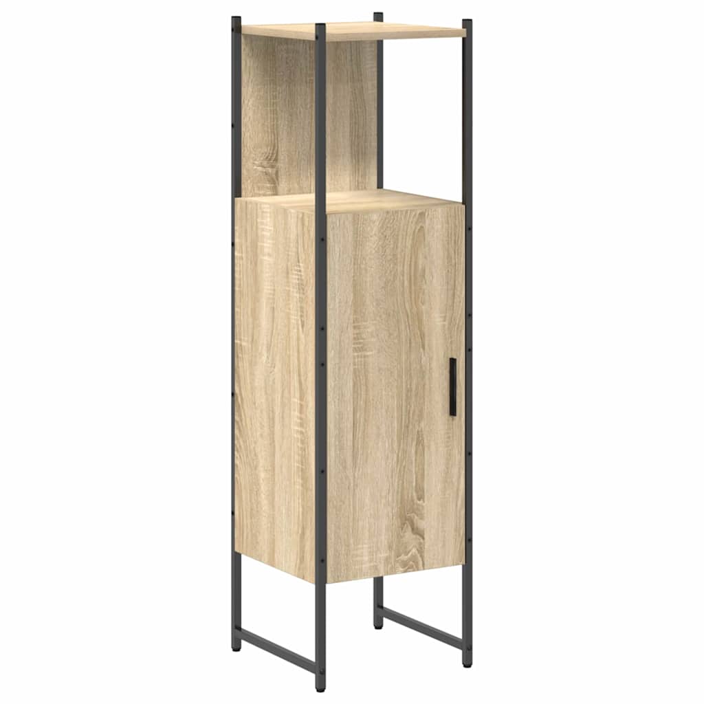 vidaXL Bathroom Furniture Set with Shelf 3 pcs Brown Engineered wood