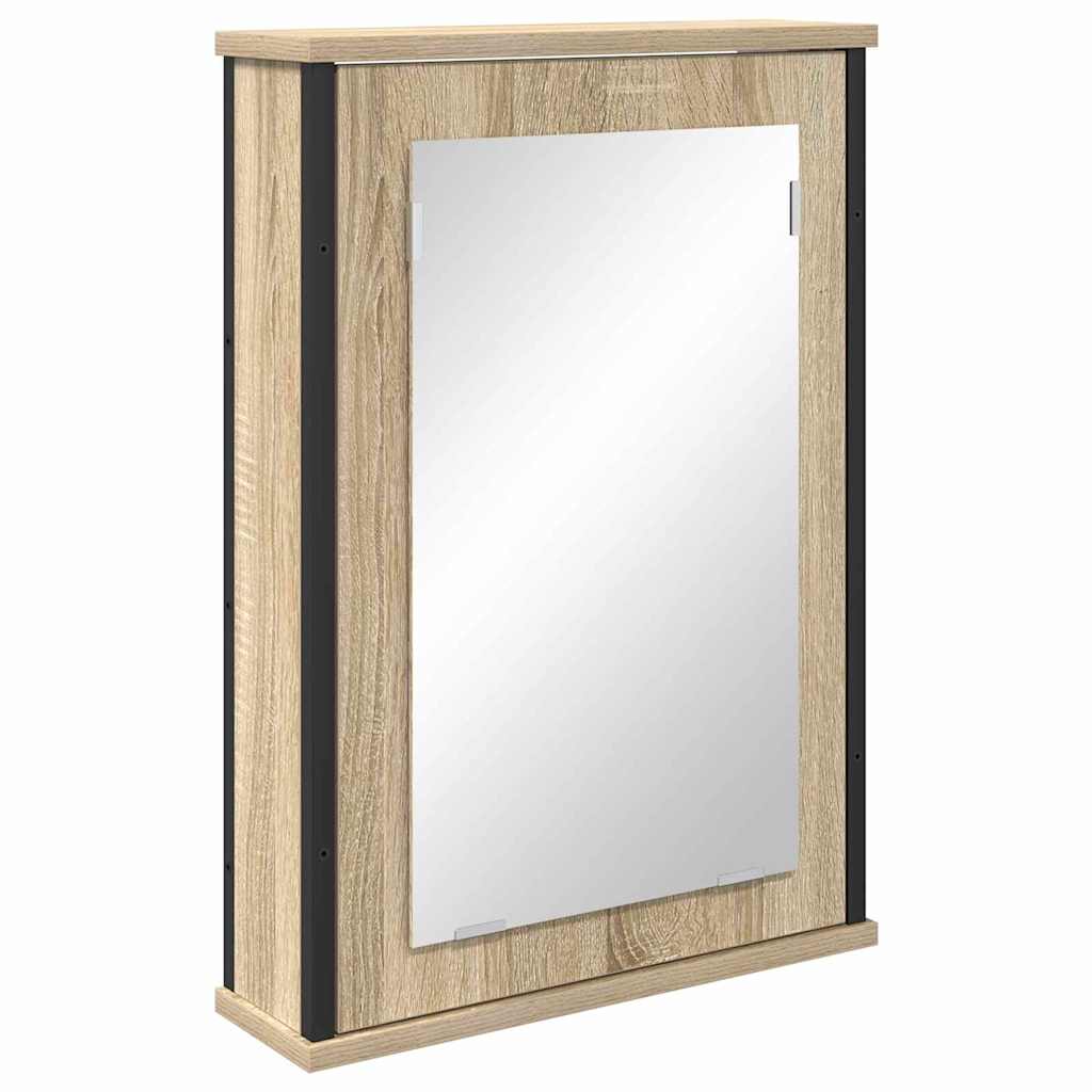 vidaXL Bathroom Furniture Set with Shelf 3 pcs Brown Engineered wood
