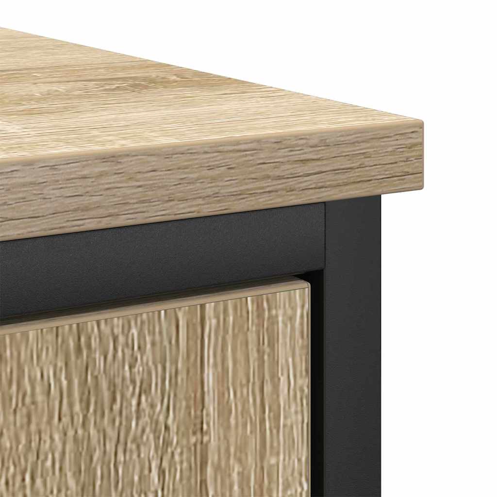 vidaXL Bathroom Furniture Set with Shelf 3 pcs Brown Engineered wood