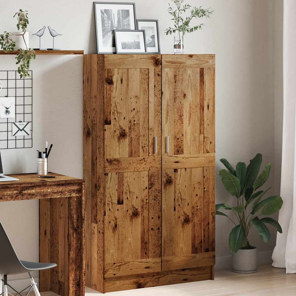vidaXL Book Cabinet Old Wood 82,5x30,5x150 cm Engineered Wood