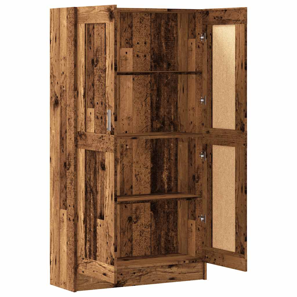 vidaXL Book Cabinet Old Wood 82,5x30,5x150 cm Engineered Wood