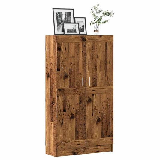 vidaXL Book Cabinet Old Wood 82,5x30,5x150 cm Engineered Wood