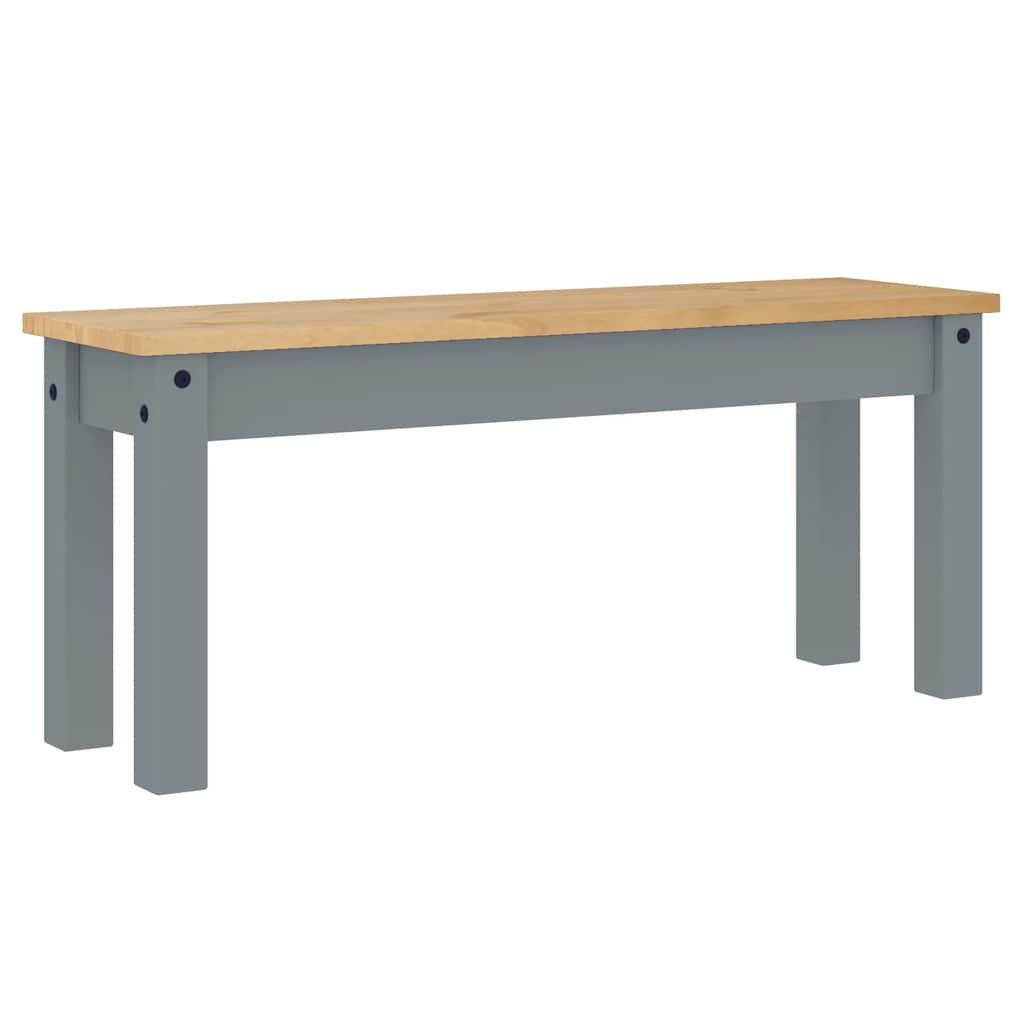 vidaXL 3 Piece Dining Set PANAMA Grey Solid Wood Pine