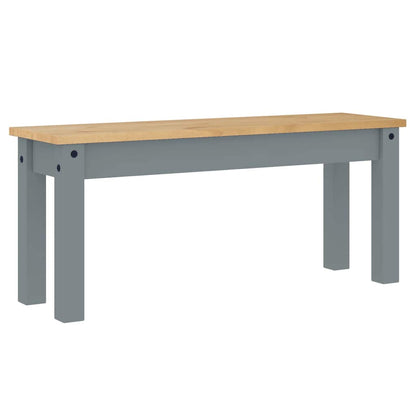vidaXL 3 Piece Dining Set PANAMA Grey Solid Wood Pine