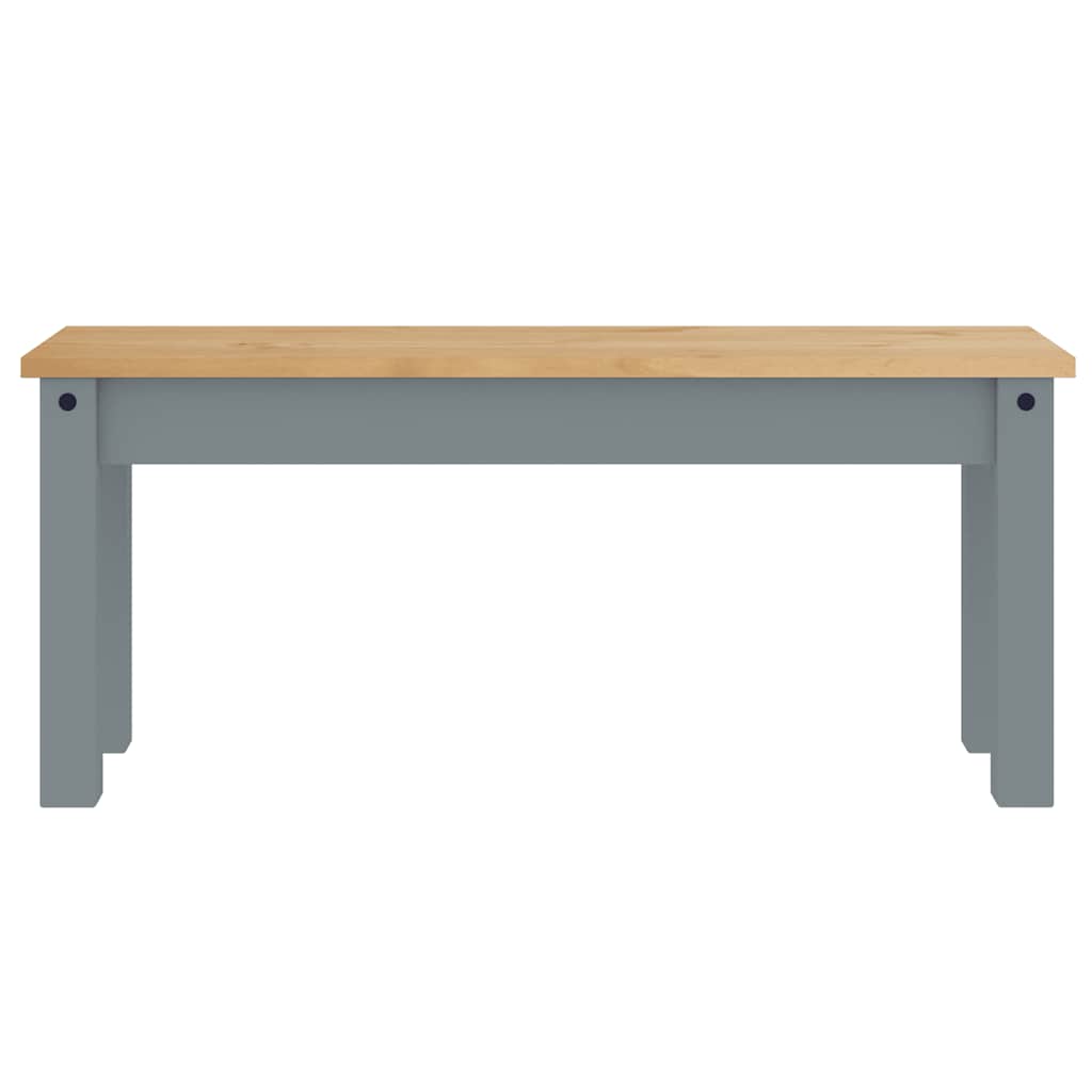 vidaXL 3 Piece Dining Set PANAMA Grey Solid Wood Pine