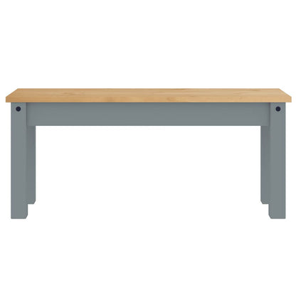 vidaXL 3 Piece Dining Set PANAMA Grey Solid Wood Pine