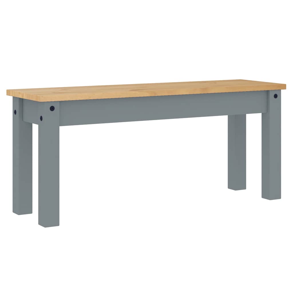 vidaXL 3 Piece Dining Set "PANAMA" Grey Solid Wood Pine