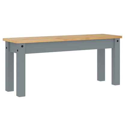 vidaXL 3 Piece Dining Set "PANAMA" Grey Solid Wood Pine