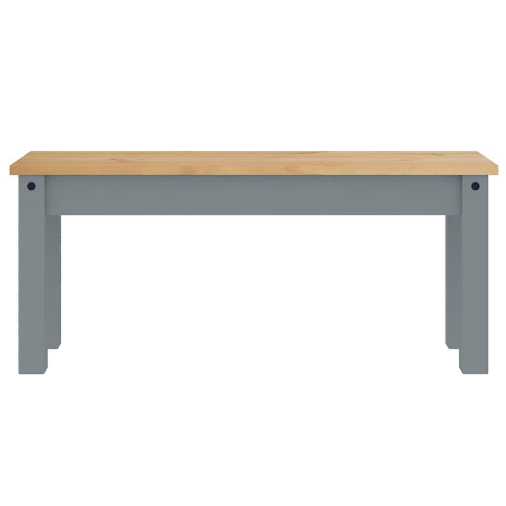 vidaXL 3 Piece Dining Set "PANAMA" Grey Solid Wood Pine
