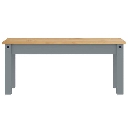 vidaXL 3 Piece Dining Set "PANAMA" Grey Solid Wood Pine
