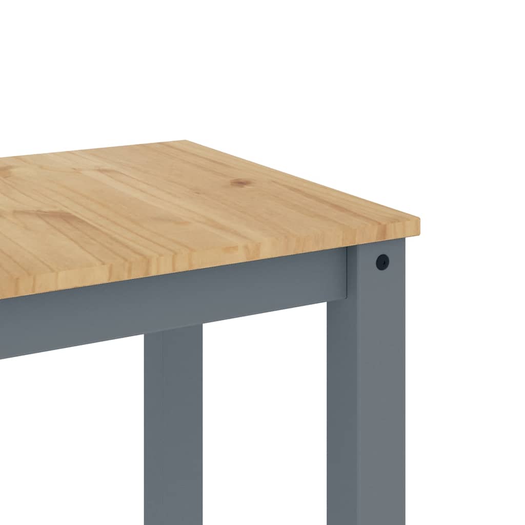 vidaXL 3 Piece Dining Set "PANAMA" Grey Solid Wood Pine