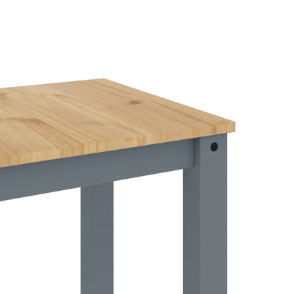 vidaXL 3 Piece Dining Set "PANAMA" Grey Solid Wood Pine
