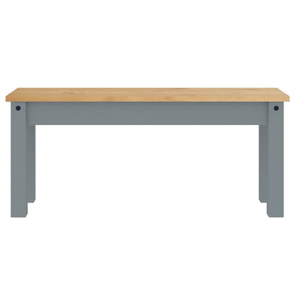 vidaXL 3 Piece Dining Set Panama Grey Solid Wood Pine