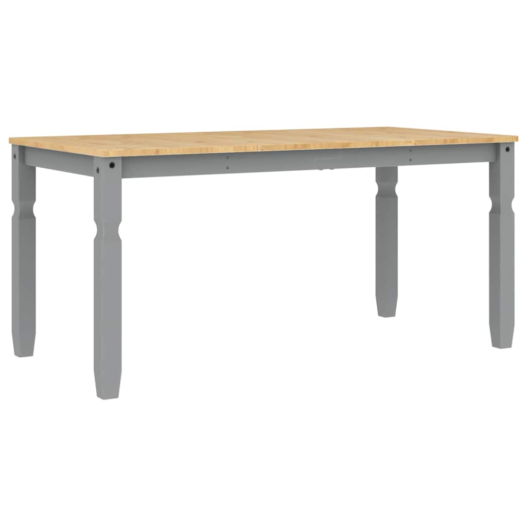 vidaXL 3 Piece Dining Set PANAMA Grey Solid Wood Pine