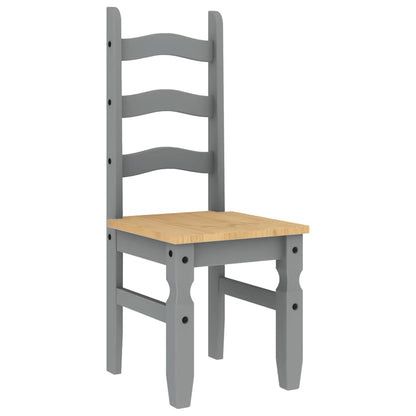 vidaXL 3 Piece Dining Set PANAMA Grey Solid Wood Pine