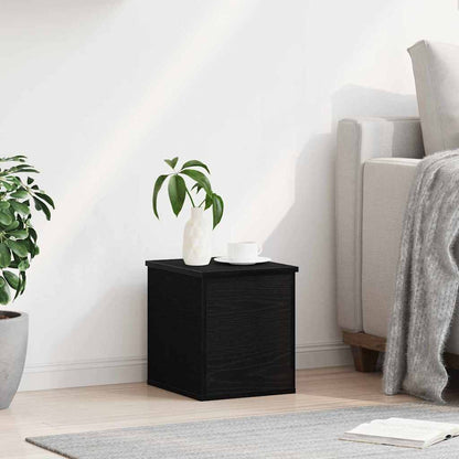 vidaXL Storage Box Black Oak 30 x 35 x 35 cm Engineered Wood
