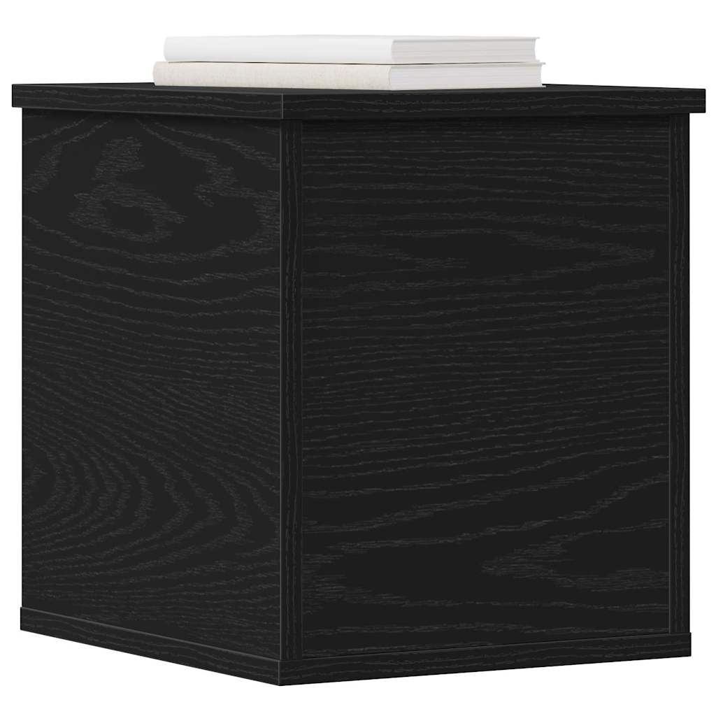 vidaXL Storage Box Black Oak 30 x 35 x 35 cm Engineered Wood