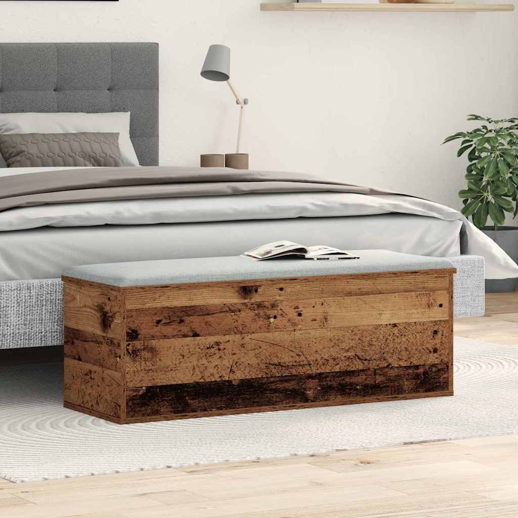 vidaXL Storage Box Old Wood 102 x 35 x 35 cm Engineered Wood