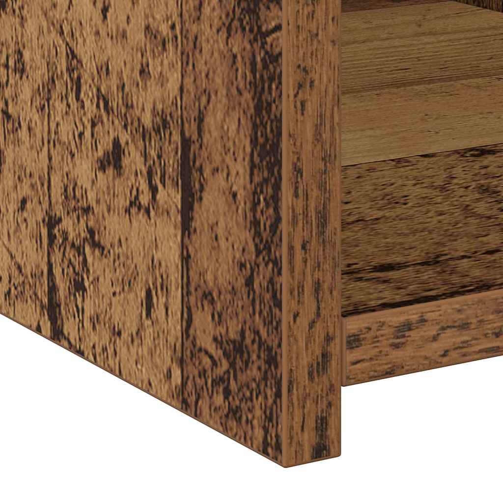 vidaXL Bookcase with Drawer Old Wood 30 x 42.4 x 185.2 cm